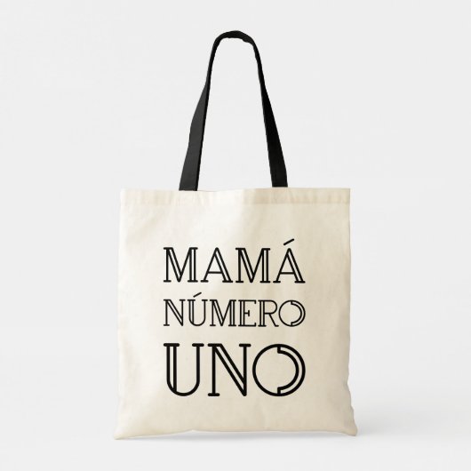 Mamá Número Uno Modern Geometric Font 2-zijdig Tote Bag (Achterkant)
