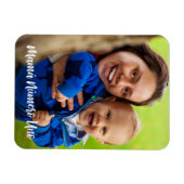 Mamá Número Uno White Script Aangepaste foto Magneet (Horizontaal)