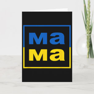 Mama Oekraïens Moeder Vlag Van Oekraine Trots Moed Kaart