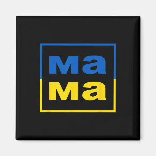 Mama Oekraïens Moeder Vlag Van Oekraine Trots Moed Magneet