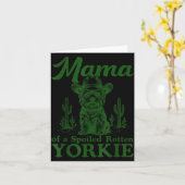 Mama Of A Siled Rotten Yorkie Western Cowboy Dog L Kaart (Gele Bloem)
