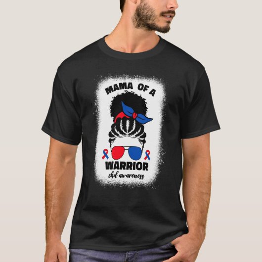 Mama of a Warrior CHD Congenital Heart Defect Awar T-shirt (Voorkant)