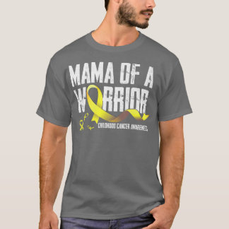 Mama of a Warrior Child Cancer T Shirt Ribbon