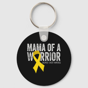 Mama of a Warrior Childhood Cancer Ribbon Oncolog Sleutelhanger