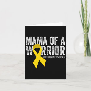 Mama of a Warrior Childhood Cancer Ribbon oncology Kaart