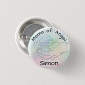 Mama of Angel "Name" Ronde Button 3,2 Cm (Voorkant /achterkant)
