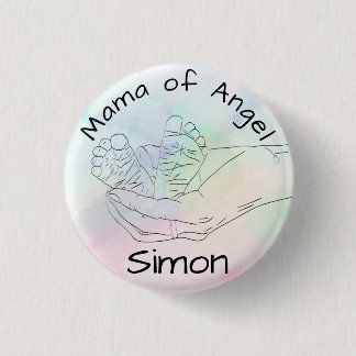 Mama of Angel "Name" Ronde Button 3,2 Cm