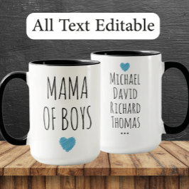 Mama of Boys Custom Names - Heartfelt Gift for Mom Mok