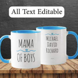 Mama of Boys Custom Names - Heartfelt Gift for Mom Mok