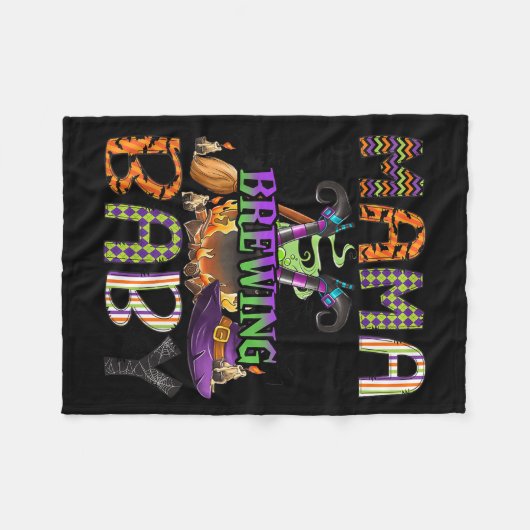 Mama Of Brewing Baby Halloween One Soky Mama  Fleece Deken (Voorkant (Horizontaal))