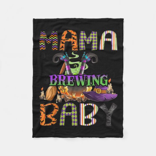 Mama Of Brewing Baby Halloween One Soky Mama  Fleece Deken (Voorkant)