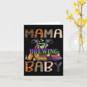Mama Of Brewing Baby Halloween One Soky Mama  Kaart (Gele Bloem)