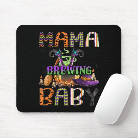 Mama Of Brewing Baby Halloween One Soky Mama  Muismat (Met muis)