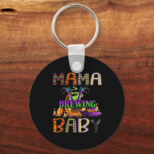 Mama Of Brewing Baby Halloween One Soky Mama  Sleutelhanger (Voorkant)
