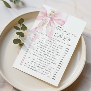 Mama of Daddy Pink Bow Raad Wie Bloemen spel