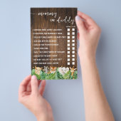 Mama of Daddy Safari Baby shower Game Kaart (Hand)