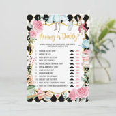 Mama of papa | Alice in Wonder Baby shower Game Kaart (Staand voorkant)