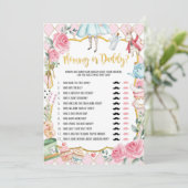 Mama of papa Alice in Wonderland Baby Game Kaart (Staand voorkant)