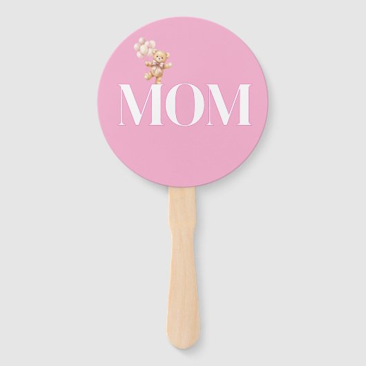 Mama of Papa? Baby Shower Handventilatorspel Handwaaier (Voorkant)