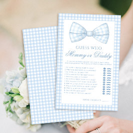 Mama of papa boog stropdas gingham baby shower spe