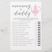Mama of papa Guess Tea Party Meisje Baby shower Flyer (Voorkant)