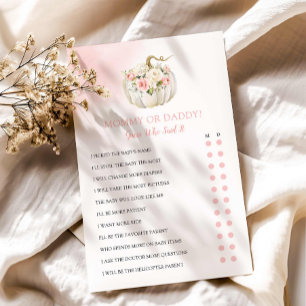 Mama of Papa Herfst Meisje Baby shower Spel