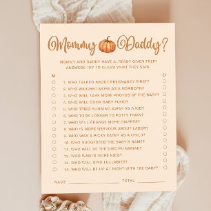 Mama of papa Herfst pompoen Baby shower spel