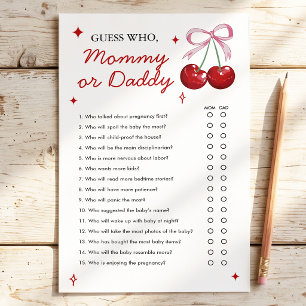 Mama of Papa Kers op Top Baby Shower Spel