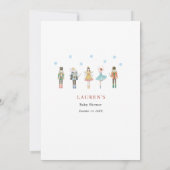 Mama of papa Kerstmeisje Baby shower Spel Kaart (Achterkant)