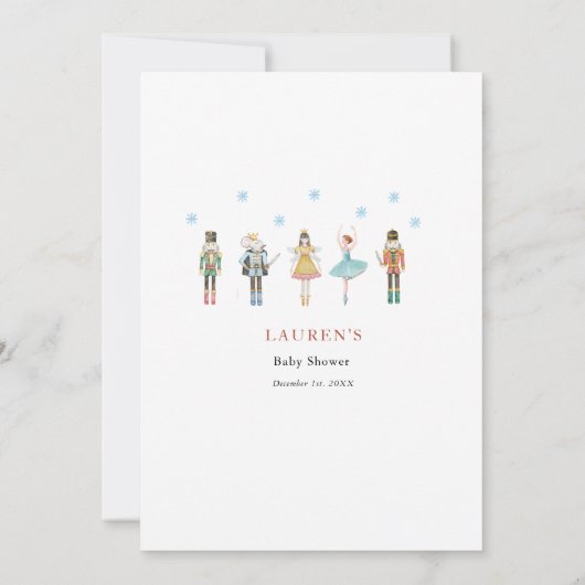 Mama of papa Kerstmeisje Baby shower Spel Kaart (Achterkant)