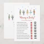 Mama of papa Kerstmeisje Baby shower Spel Kaart (Voorkant / Achterkant)