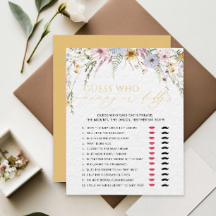 Mama of Papa Meisje Wildflower Baby shower Spel