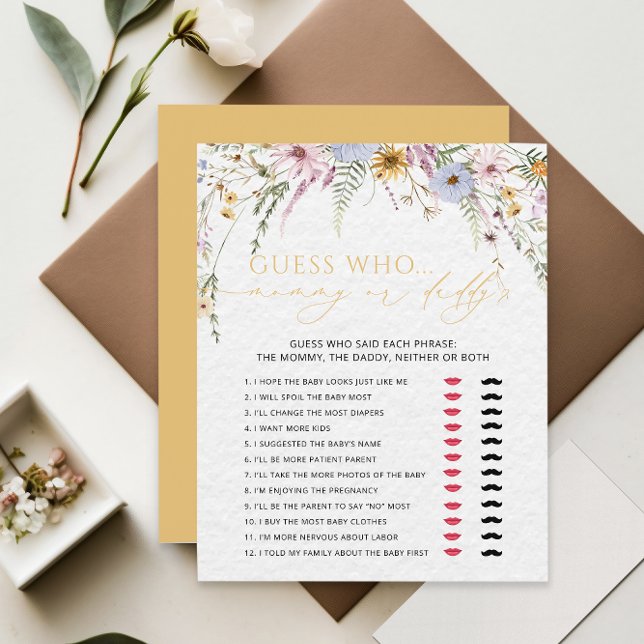 Mama of Papa Meisje Wildflower Baby shower Spel (Creator heeft geüpload)