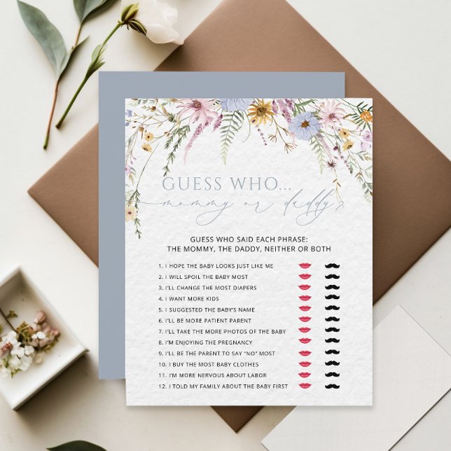 Mama of Papa Meisje Wildflower Baby shower Spel (Creator heeft geüpload)