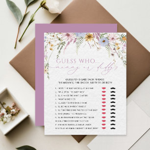 Mama of Papa Meisje Wildflower Baby shower Spel