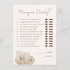 Mama of papa Party Spel Informatiekaartje