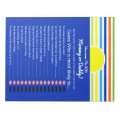 Mama of papa Raad wie Baby shower spel Notitieblok (Voorkant)