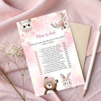 Mama of papa raden spel - Pink Woodland Theme