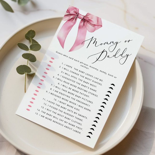 Mama of papa Roze Boog Raad eens wie spel (Creator heeft geüpload)