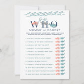 Mama of papa speelde onder het Zee Baby shower Kaart (Voorkant)