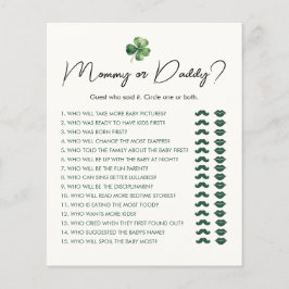 Mama of papa St. Patrick's Day Baby shower Spel
