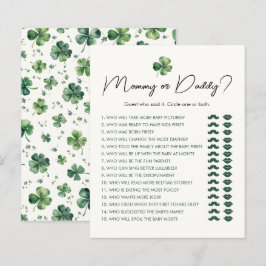 Mama of papa St. Patrick's Day Baby shower Spel