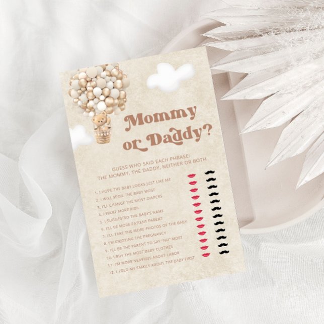 Mama of papa Teddy Bear Baby shower Spel (Creator heeft geüpload)