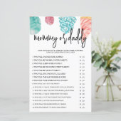 Mama of papa Wat is het Scoop Baby shower Spel (Staand voorkant)