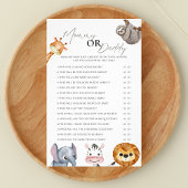 Mama of papa Wild Een Baby shower Spel Flyer