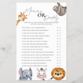 Mama of papa Wild Een Baby shower Spel Flyer (Voorkant)