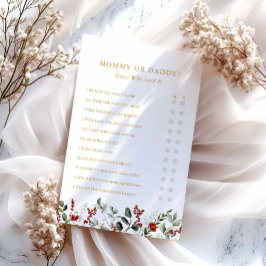 Mama of Papa Winter Baby shower Spel