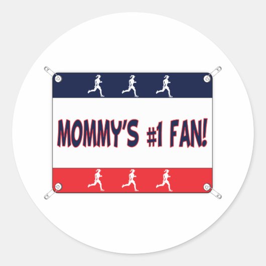 Mama of papa's # 1 Ventilator Ronde Sticker (Voorkant)