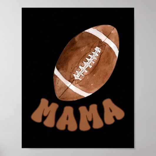 Mama Of The 1 Year Old Football First Birthday Boy Poster (Voorkant)