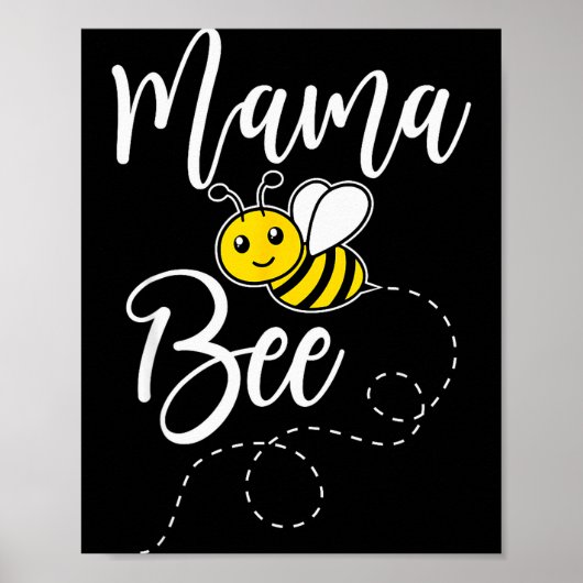 Mama Of The Bee Day Girl Hive Family Matching Birt Poster (Voorkant)